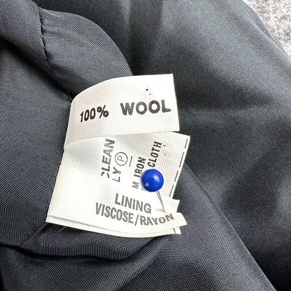 Simona Womens Long Jacket or Dress Size 12 AU* Black 100% Wool Oversized Buttons - Picture 9 of 14